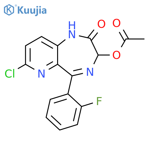 2H-Pyrido[3,2-e]-1,4-diazepin-2-one,3-(acetyloxy)-7-chloro-5-(2-fluorophenyl)-1,3-dihydro- structure