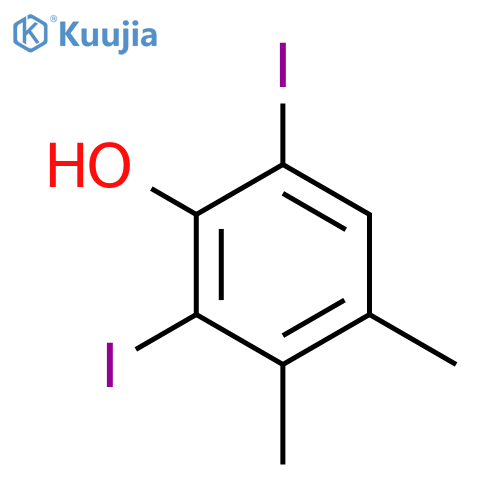 2,6-diiodo-3,4-dimethylphenol structure