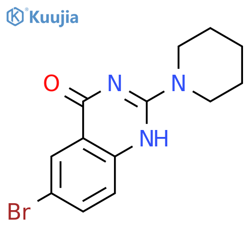 4(1H)-QUINAZOLINONE, 6-BROMO-2-(1-PIPERIDINYL)- structure