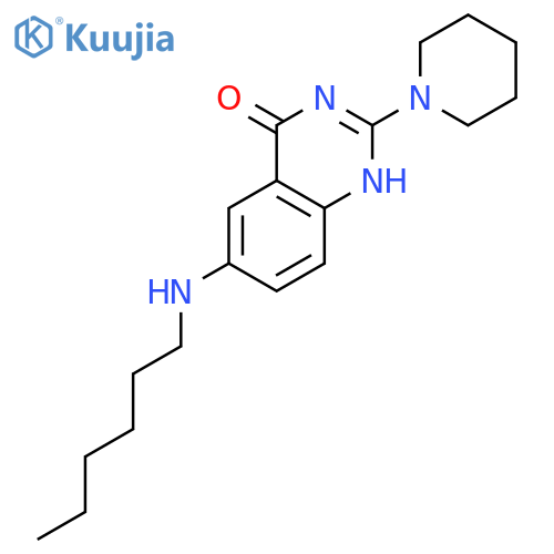4(1H)-QUINAZOLINONE, 6-(HEXYLAMINO)-2-(1-PIPERIDINYL)- structure