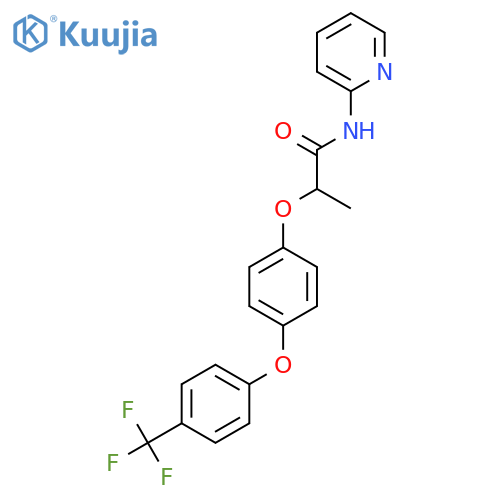 PROPANAMIDE, N-2-PYRIDINYL-2-[4-[4-(TRIFLUOROMETHYL)PHENOXY]PHENOXY]- structure