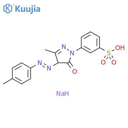 Benzenesulfonic acid, 3-[4,5-dihydro-3-methyl-4-[2-(4-methylphenyl)diazenyl]-5-oxo-1H-pyrazol-1-yl]-, sodium salt (1:1) structure