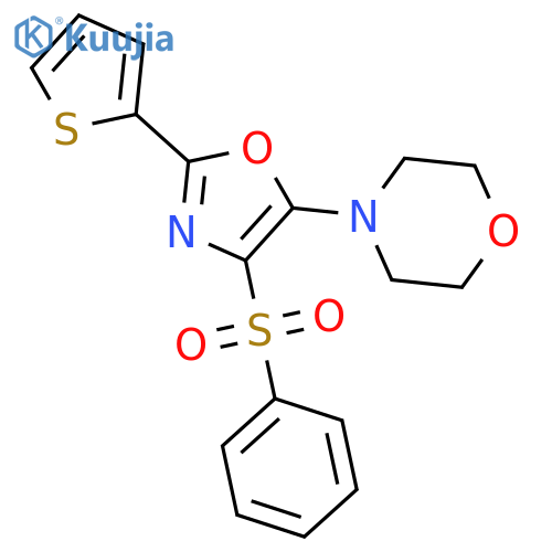 4-4-(benzenesulfonyl)-2-(thiophen-2-yl)-1,3-oxazol-5-ylmorpholine structure