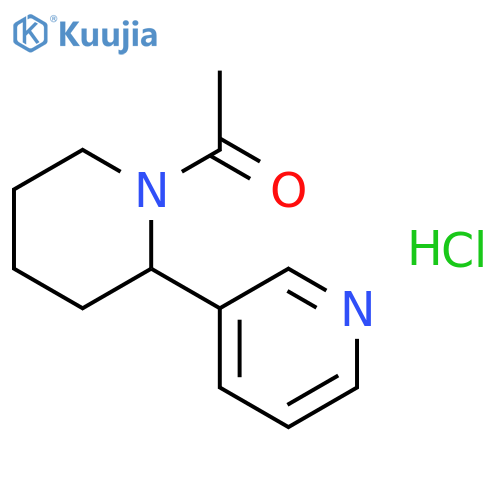 3-[(2S)-1-acetylpiperidin-2-yl]pyridine hydrochloride structure