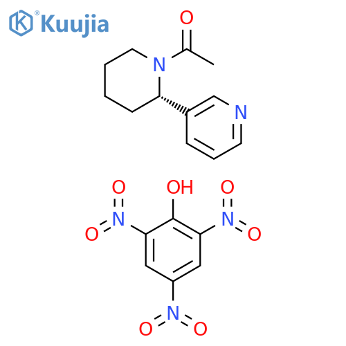 Piperidine, 1-acetyl-2-(3-pyridinyl)-, (S)-, compd. with 2,4,6-trinitrophenol (1:1) (9CI) structure