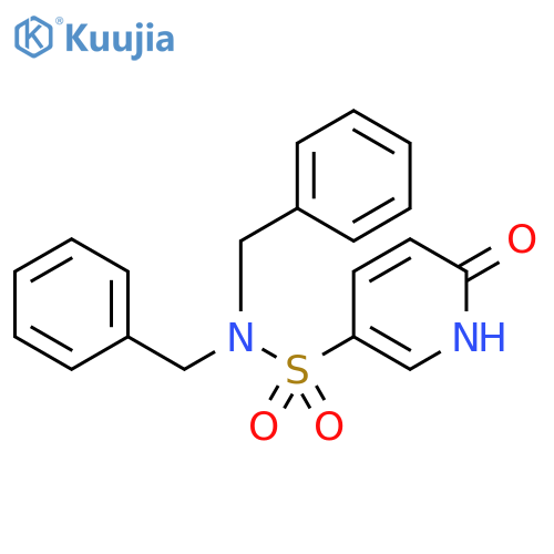 N,N-dibenzyl-6-oxo-1,6-dihydropyridine-3-sulfonamide structure