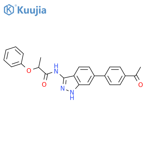 PROPANAMIDE, N-[6-(4-ACETYLPHENYL)-1H-INDAZOL-3-YL]-2-PHENOXY- structure
