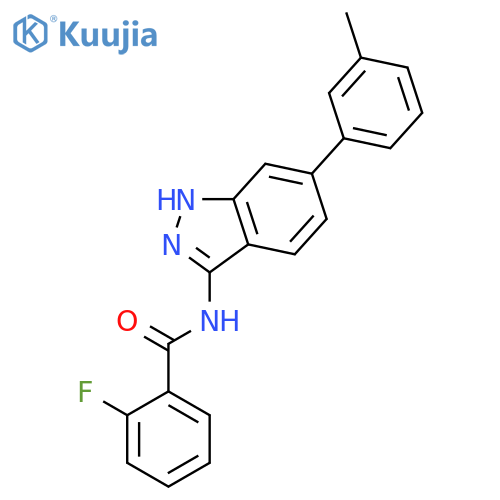 Benzamide, 2-fluoro-N-[6-(3-methylphenyl)-1H-indazol-3-yl]- structure