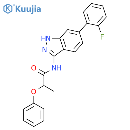 Propanamide, N-[6-(2-fluorophenyl)-1H-indazol-3-yl]-2-phenoxy- structure