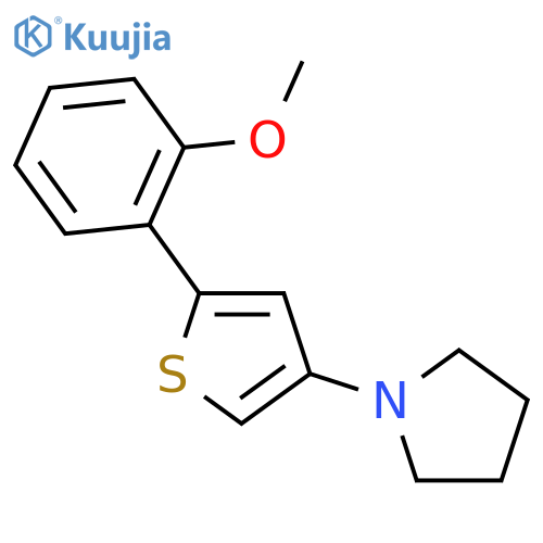 Pyrrolidine, 1-[5-(2-methoxyphenyl)-3-thienyl]- structure