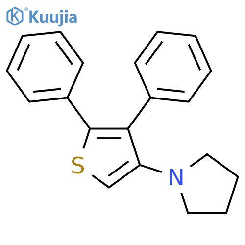 Pyrrolidine, 1-(4,5-diphenyl-3-thienyl)- structure