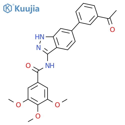 Benzamide, N-[6-(3-acetylphenyl)-1H-indazol-3-yl]-3,4,5-trimethoxy- structure