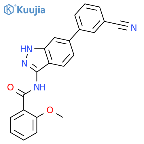 Benzamide, N-[6-(3-cyanophenyl)-1H-indazol-3-yl]-2-methoxy- structure