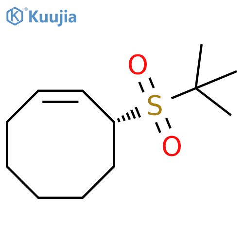 Cyclooctene, 3-[(1,1-dimethylethyl)sulfonyl]-, (3R)- structure
