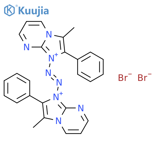 Imidazo[1,2-a]pyrimidinium, 1,1'-azobis[3-methyl-2-phenyl-, dibromide structure