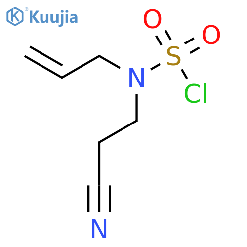 PROPANENITRILE, 3-[(CHLOROSULFONYL)-2-PROPENYLAMINO]- structure