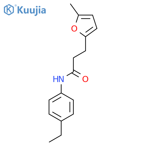 N-(4-ethylphenyl)-3-(5-methylfuran-2-yl)propanamide structure