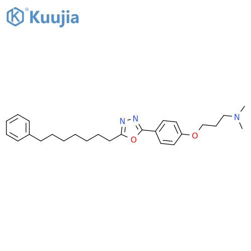 1-Propanamine,N,N-dimethyl-3-[4-[5-(7-phenylheptyl)-1,3,4-oxadiazol-2-yl]phenoxy]- structure