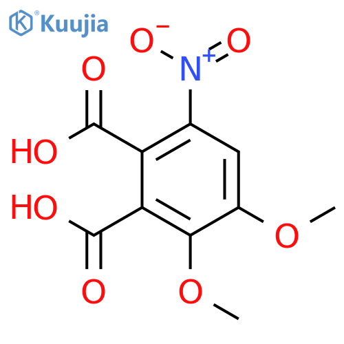 3,4-dimethoxy-6-nitrobenzene-1,2-dicarboxylic acid structure