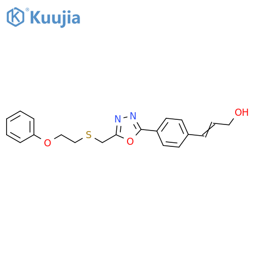 2-Propen-1-ol,3-[4-[5-[[(2-phenoxyethyl)thio]methyl]-1,3,4-oxadiazol-2-yl]phenyl]- structure