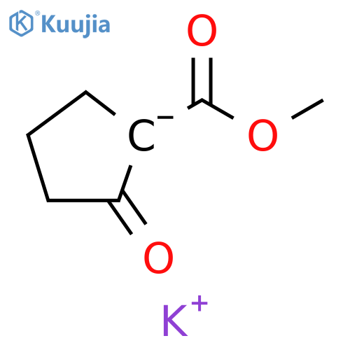 Cyclopentanecarboxylic acid, 2-oxo-, methyl ester, ion(1-), potassium structure