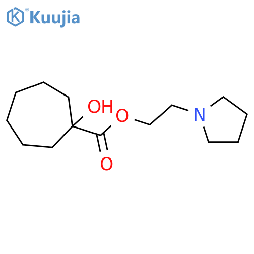 CYCLOHEPTANECARBOXYLIC ACID, 1-HYDROXY-, 2-(1-PYRROLIDINYL)ETHYL ESTER structure