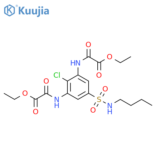 Acetic acid, 2,2'-[[5-[(butylamino)sulfonyl]-2-chloro-1,3-phenylene]diimino]bis[2-oxo-, diethyl ester (9CI) structure