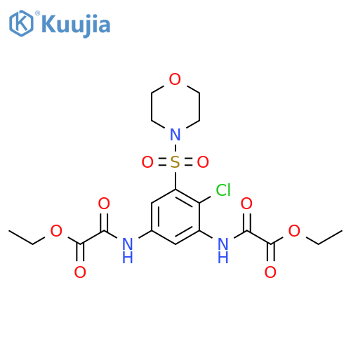 Acetic acid, 2,2'-[[4-chloro-5-(4-morpholinylsulfonyl)-1,3-phenylene]diimino]bis[2-oxo-, diethyl ester (9CI) structure