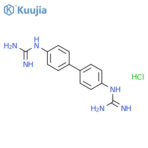 Guanidine, N,N'''-[1,1'-biphenyl]-4,4'-diylbis-, hydrochloride structure