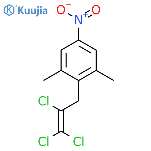 Benzene, 1,3-dimethyl-5-nitro-2-(2,3,3-trichloro-2-propenyl)- structure