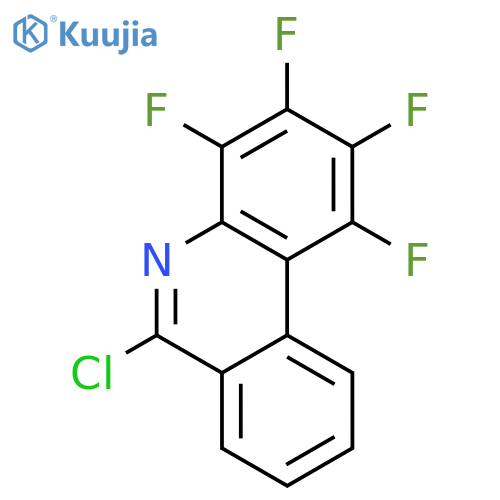 Phenanthridine, 6-chloro-1,2,3,4-tetrafluoro- structure