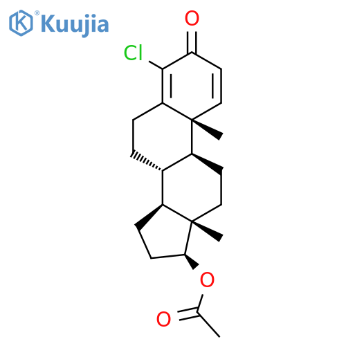 Androsta-1,4-dien-3-one, 17-(acetyloxy)-4-chloro-, (17b)- structure