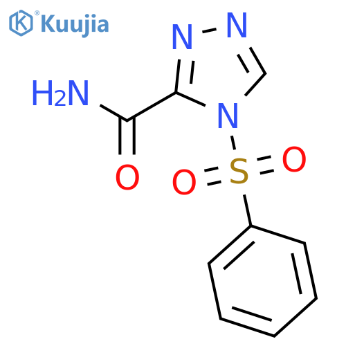 4H-1,2,4-TRIAZOLE-3-CARBOXAMIDE, 4-(PHENYLSULFONYL)- structure