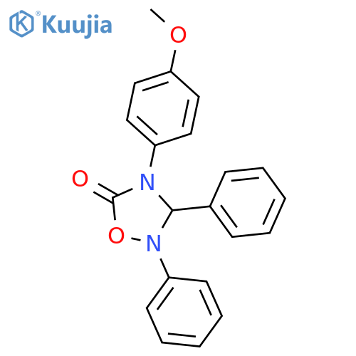 4-(4-methoxyphenyl)-2,3-diphenyl-1,2,4-oxadiazolidin-5-one structure