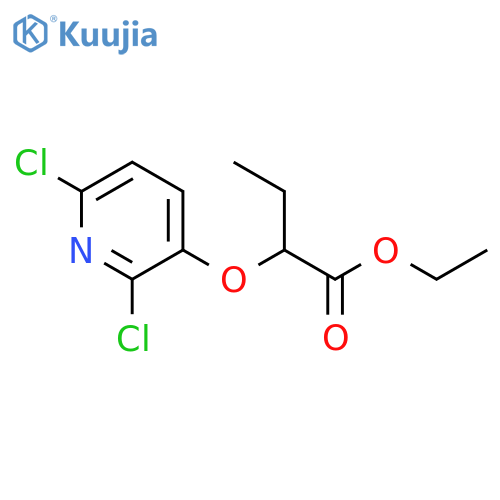 Butanoic acid, 2-[(2,6-dichloro-3-pyridinyl)oxy]-, ethyl ester structure
