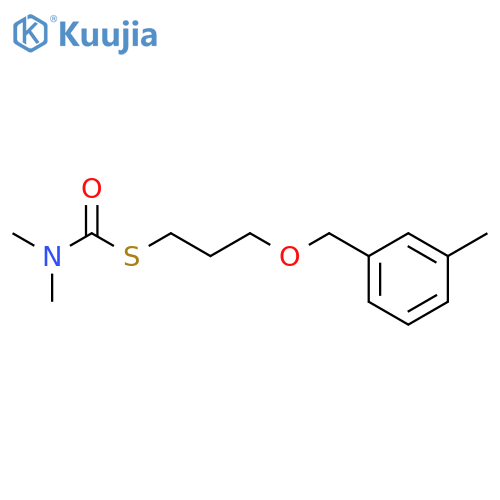 Carbamothioic acid, dimethyl-, S-[3-[(3-methylphenyl)methoxy]propyl]ester structure