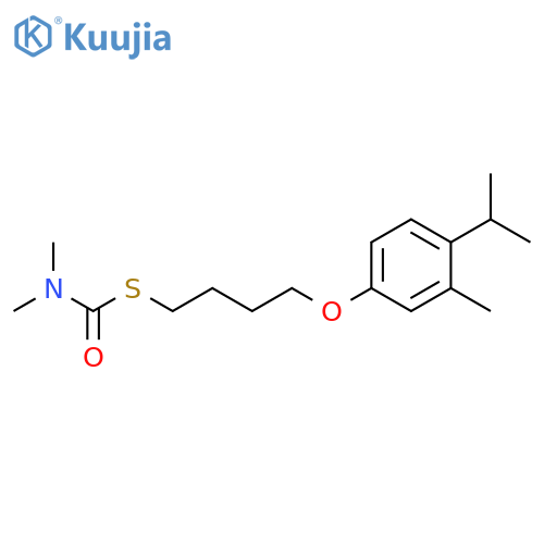 Carbamothioic acid, dimethyl-,S-[4-[3-methyl-4-(1-methylethyl)phenoxy]butyl] ester structure
