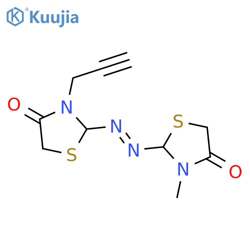 4-THIAZOLIDINONE, 3-METHYL-2-[[4-OXO-3-(2-PROPYNYL)-2-THIAZOLIDINYL]AZO]- structure