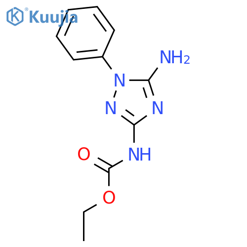 Carbamic acid, (5-amino-1-phenyl-1H-1,2,4-triazol-3-yl)-, ethyl ester structure