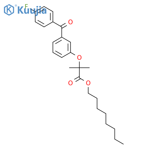Propanoic acid, 2-[3-(4-fluorobenzoyl)phenoxy]-2-methyl-, octyl ester structure
