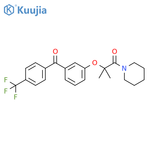 Piperidine,1-[2-methyl-1-oxo-2-[3-[4-(trifluoromethyl)benzoyl]phenoxy]propyl]- structure