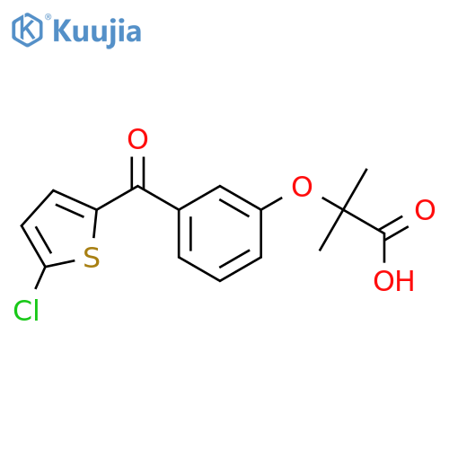 Propanoic acid, 2-[3-[(5-chloro-2-thienyl)carbonyl]phenoxy]-2-methyl- structure