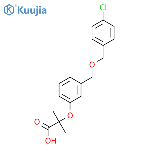 Propanoic acid,2-[3-[(4-chlorophenyl)methoxymethyl]phenoxy]-2-methyl- structure