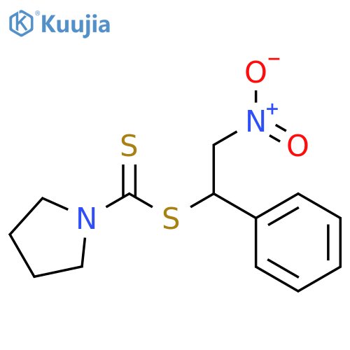 1-Pyrrolidinecarbodithioic acid, 2-nitro-1-phenylethyl ester structure