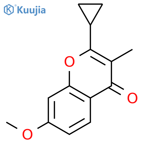 4H-1-BENZOPYRAN-4-ONE, 2-CYCLOPROPYL-7-METHOXY-3-METHYL- structure