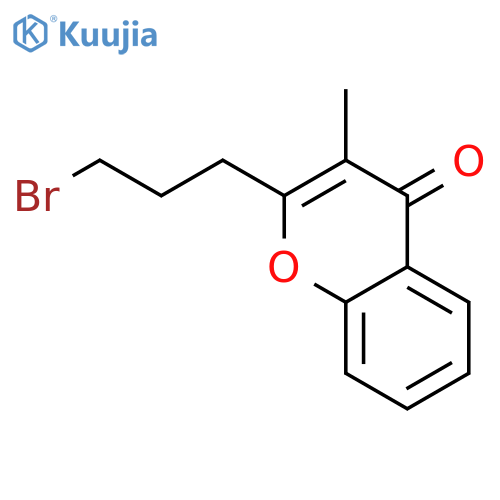 4H-1-BENZOPYRAN-4-ONE, 2-(3-BROMOPROPYL)-3-METHYL- structure
