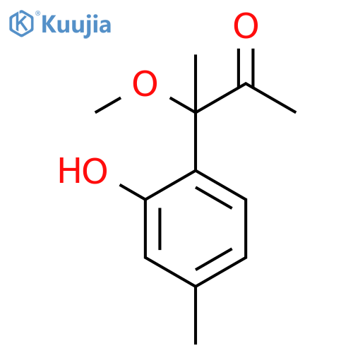 2-Butanone, 3-(2-hydroxy-4-methylphenyl)-3-methoxy- structure
