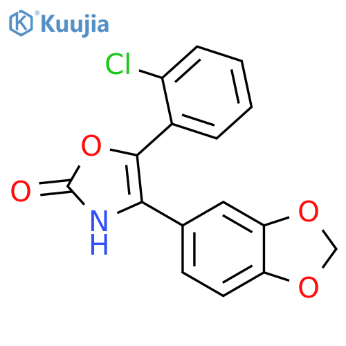 2(3H)-Oxazolone, 4-(1,3-benzodioxol-5-yl)-5-(2-chlorophenyl)- structure