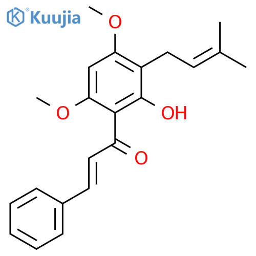 2'-Hydroxy-4',6'-dimethoxy-3'-prenylchalcone structure