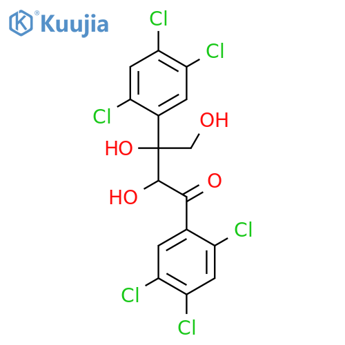 1-Butanone, 2,3,4-trihydroxy-1,3-bis(2,4,5-trichlorophenyl)- structure